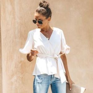 Ruffle Sleeve Blouse